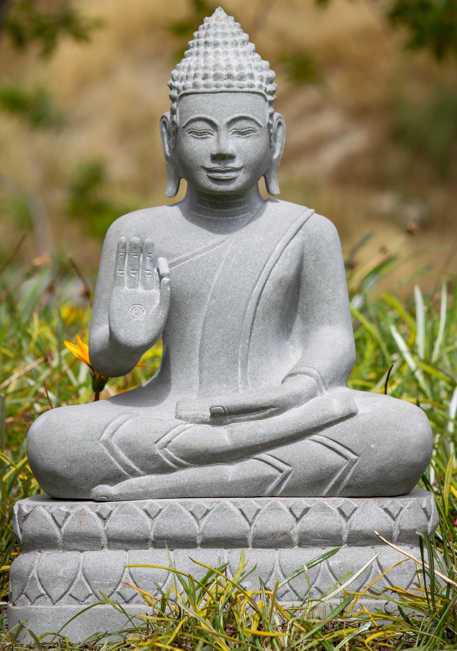 Buddha statue Vitarka mudra symbolizing teaching and discussion