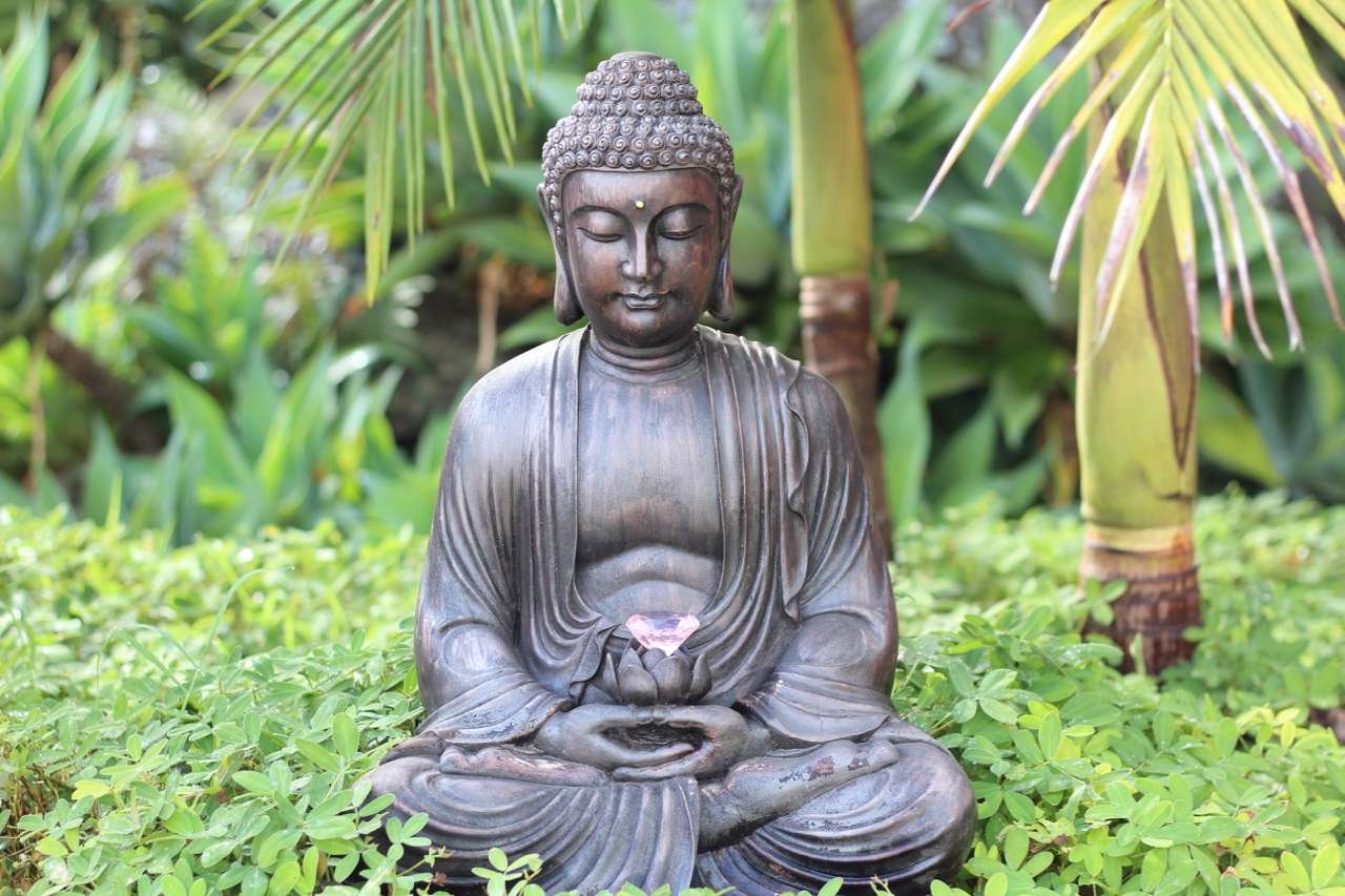 Buddha statue Dhyana mudra symbolizing meditation and concentration