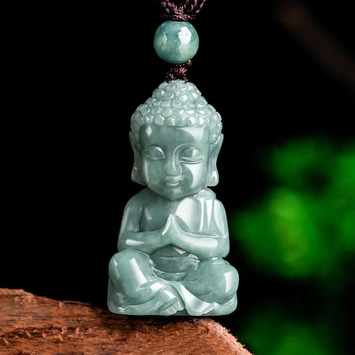 buddha necklace jade