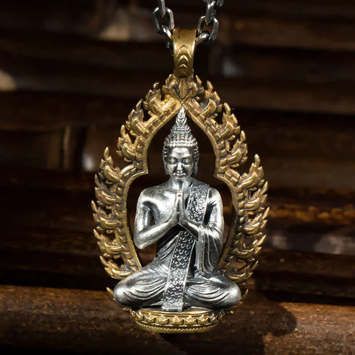 praying buddha necklace