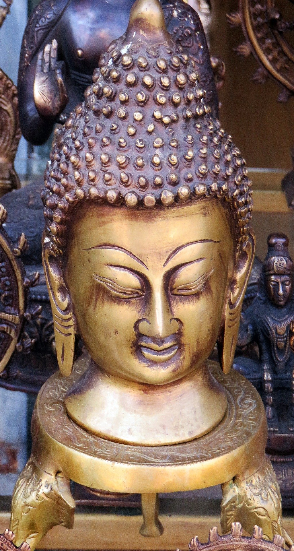 stoic buddha statue